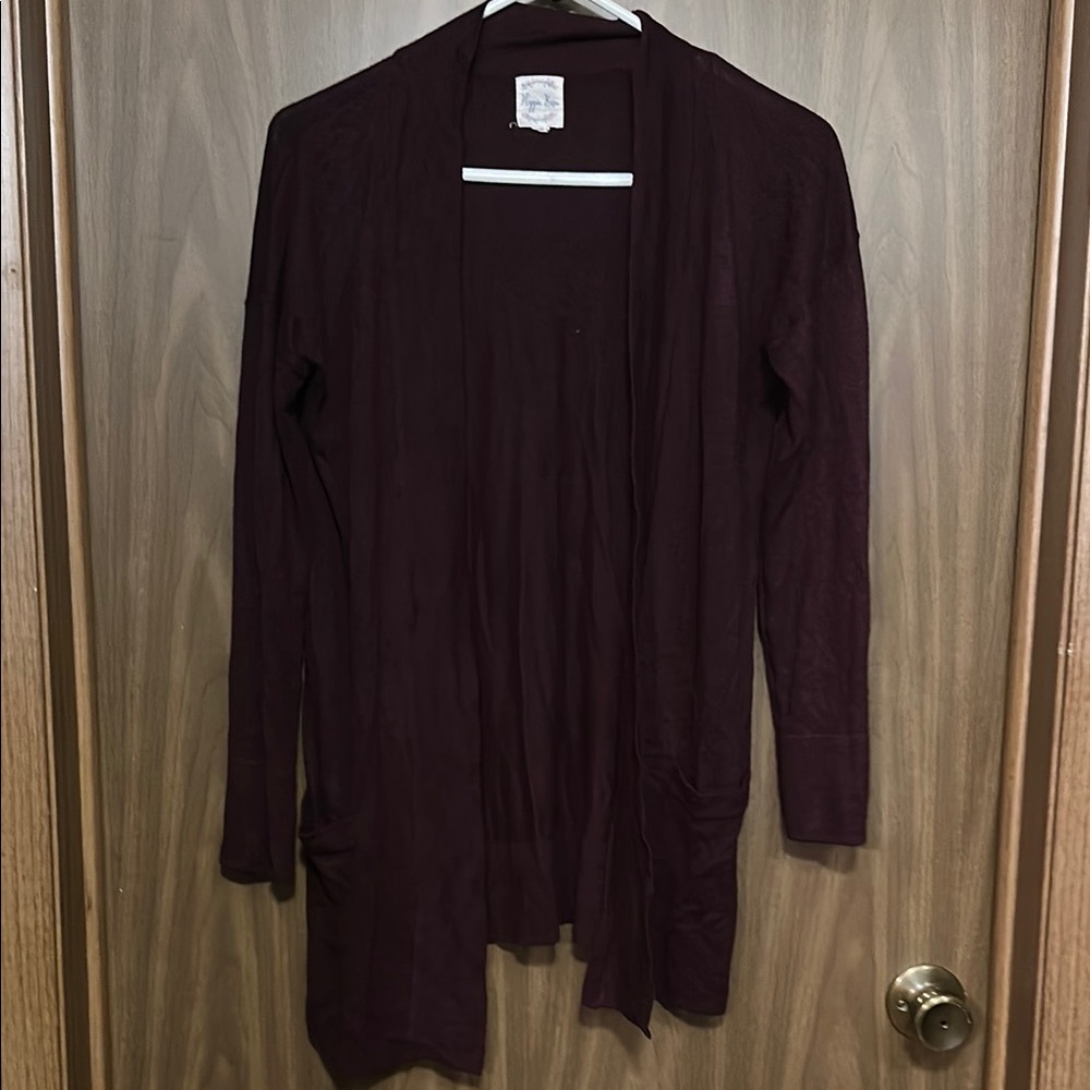 Hippie Rose Deep Burgundy Cardigan